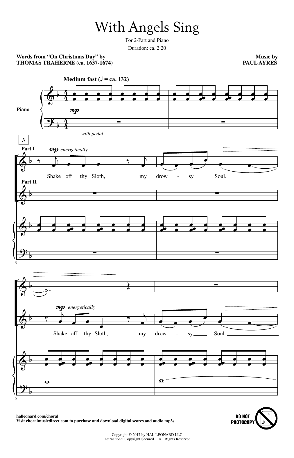 Paul Ayres With Angels Sing sheet music notes and chords. Download Printable PDF.