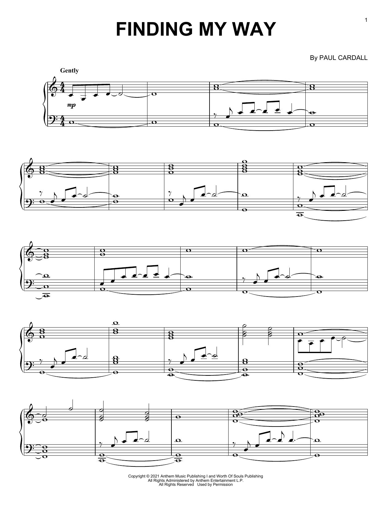 Paul Cardall Finding My Way sheet music notes and chords. Download Printable PDF.