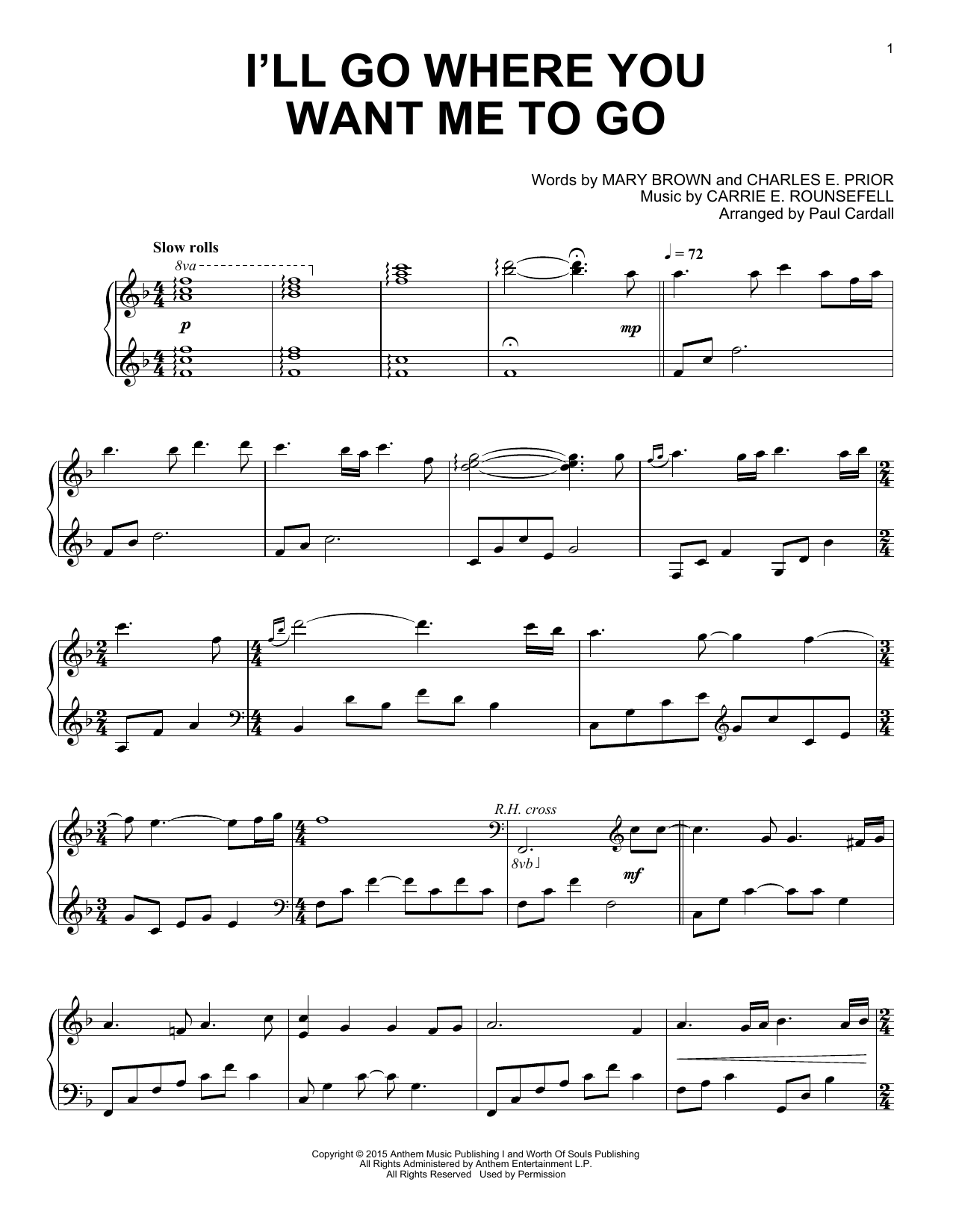 Learn to play Paul Cardall I'll Go Where You Want Me To Go sheet music for Piano Solo in minutes. Price: 7.8900$ Paul Cardall I'll Go Where You Want Me To Go sheet music notes and chords arranged for Piano Solo