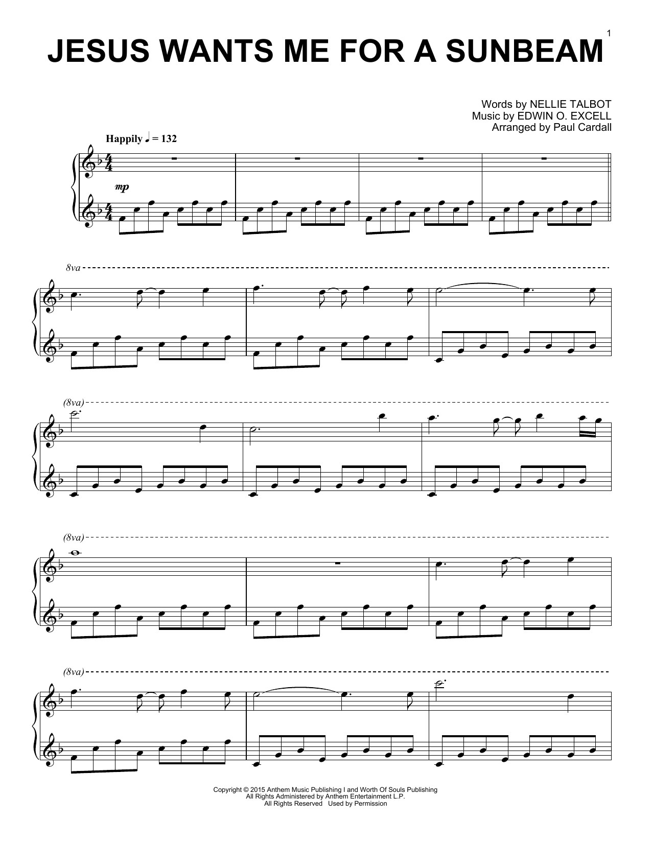 Learn to play Paul Cardall Jesus Wants Me For A Sunbeam sheet music for Piano Solo in minutes. Price: 7.8900$ Paul Cardall Jesus Wants Me For A Sunbeam sheet music notes and chords arranged for Piano Solo