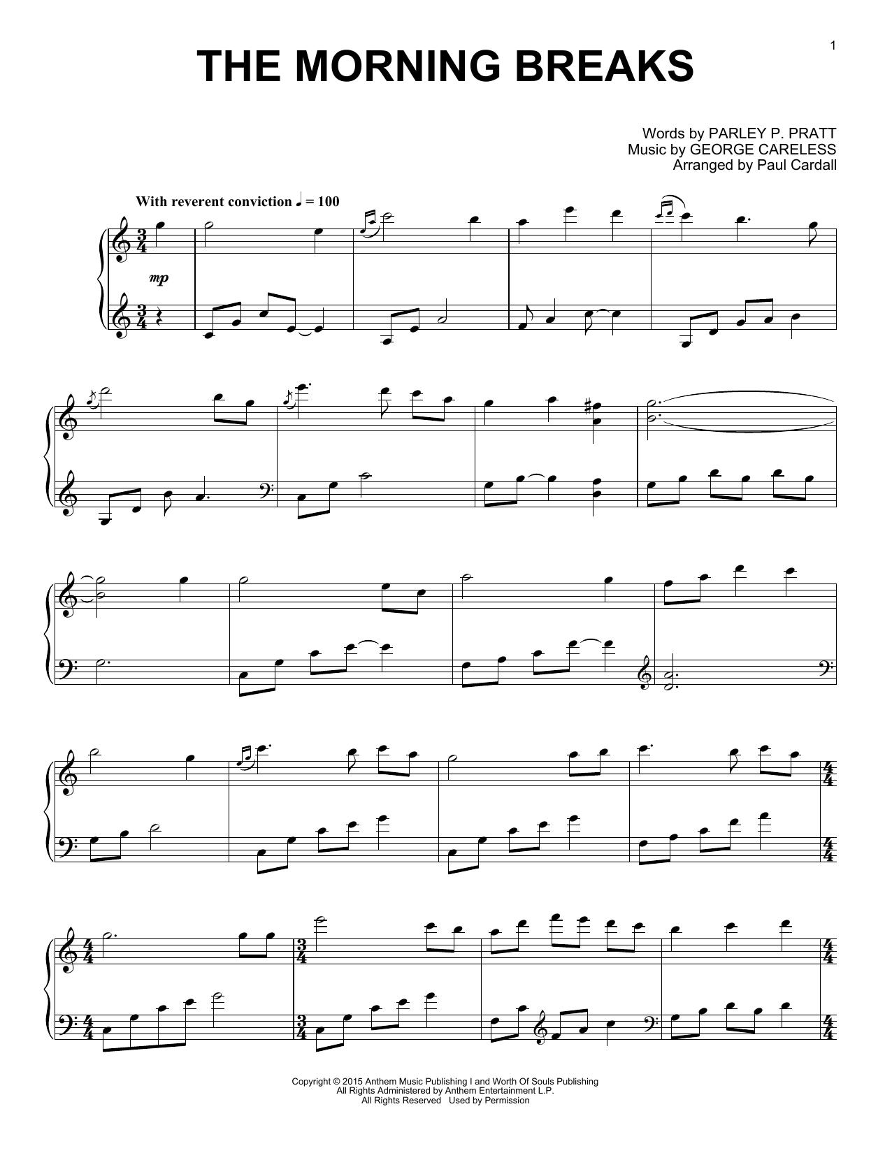 Learn to play Paul Cardall The Morning Breaks sheet music for Piano Solo in minutes. Price: 7.8900$ Paul Cardall The Morning Breaks sheet music notes and chords arranged for Piano Solo