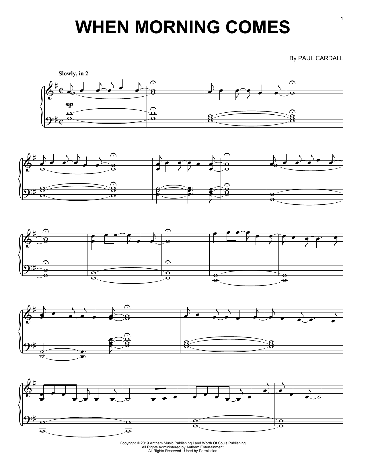 Learn to play Paul Cardall When Morning Comes sheet music for Easy Piano in minutes. Price: 6.9900$ Paul Cardall When Morning Comes sheet music notes and chords arranged for Easy Piano