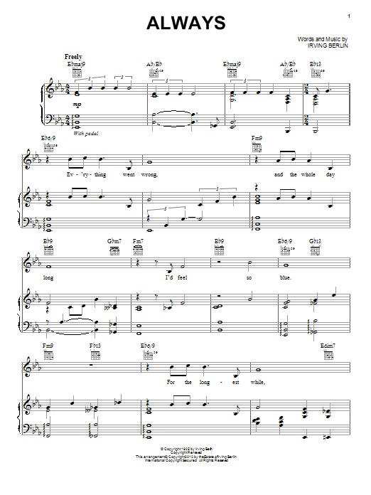 Paul McCartney Always sheet music notes and chords. Download Printable PDF.