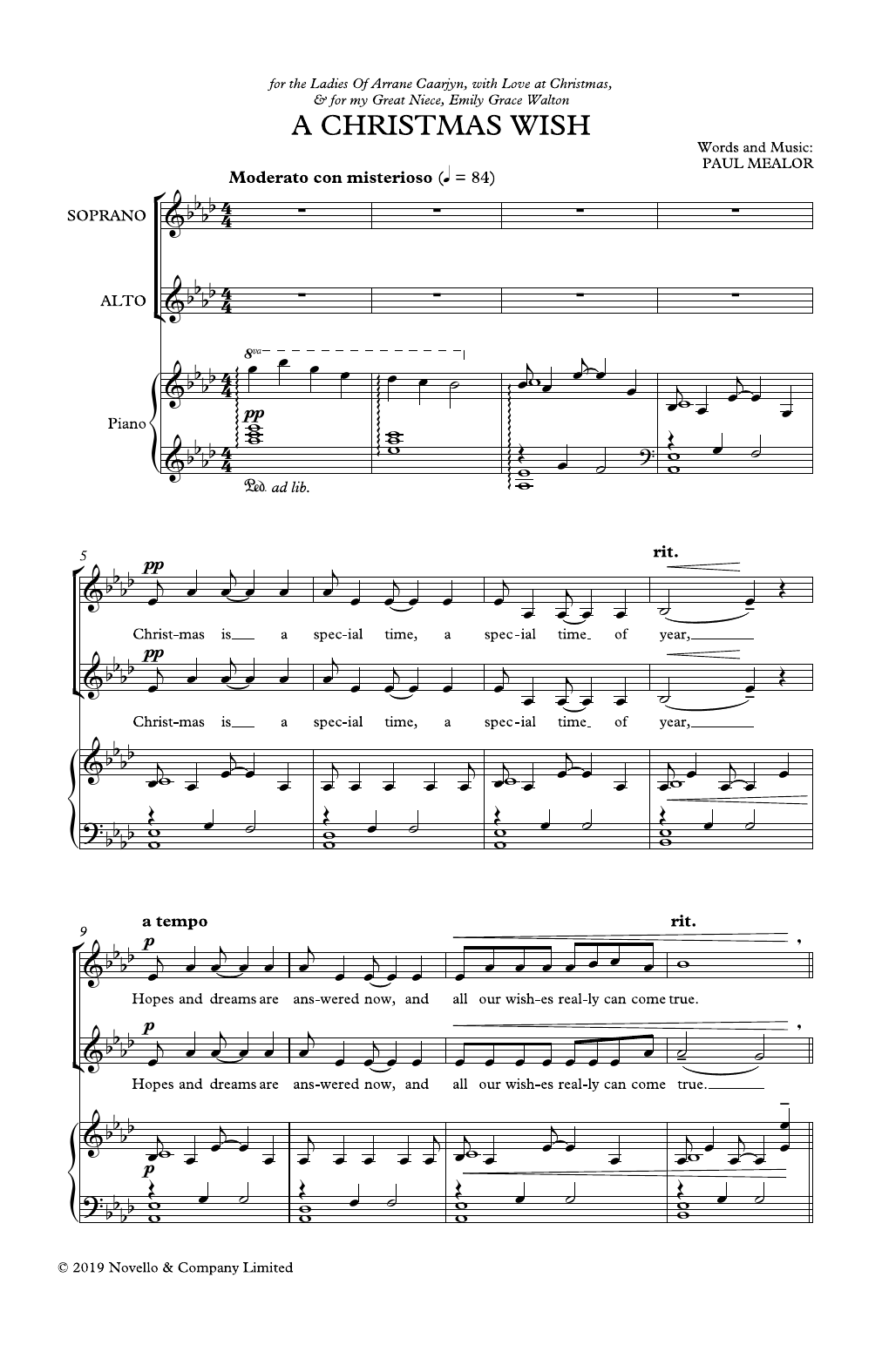 Learn to play Paul Mealor A Christmas Wish sheet music for 2-Part Choir in minutes. Price: 3.9900$ Paul Mealor A Christmas Wish sheet music notes and chords arranged for 2-Part Choir