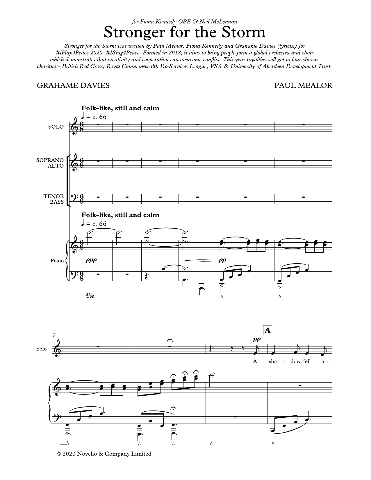 Learn to play Paul Mealor Stronger For The Storm sheet music for SATB Choir in minutes. Price: 4.4900$ Paul Mealor Stronger For The Storm sheet music notes and chords arranged for SATB Choir