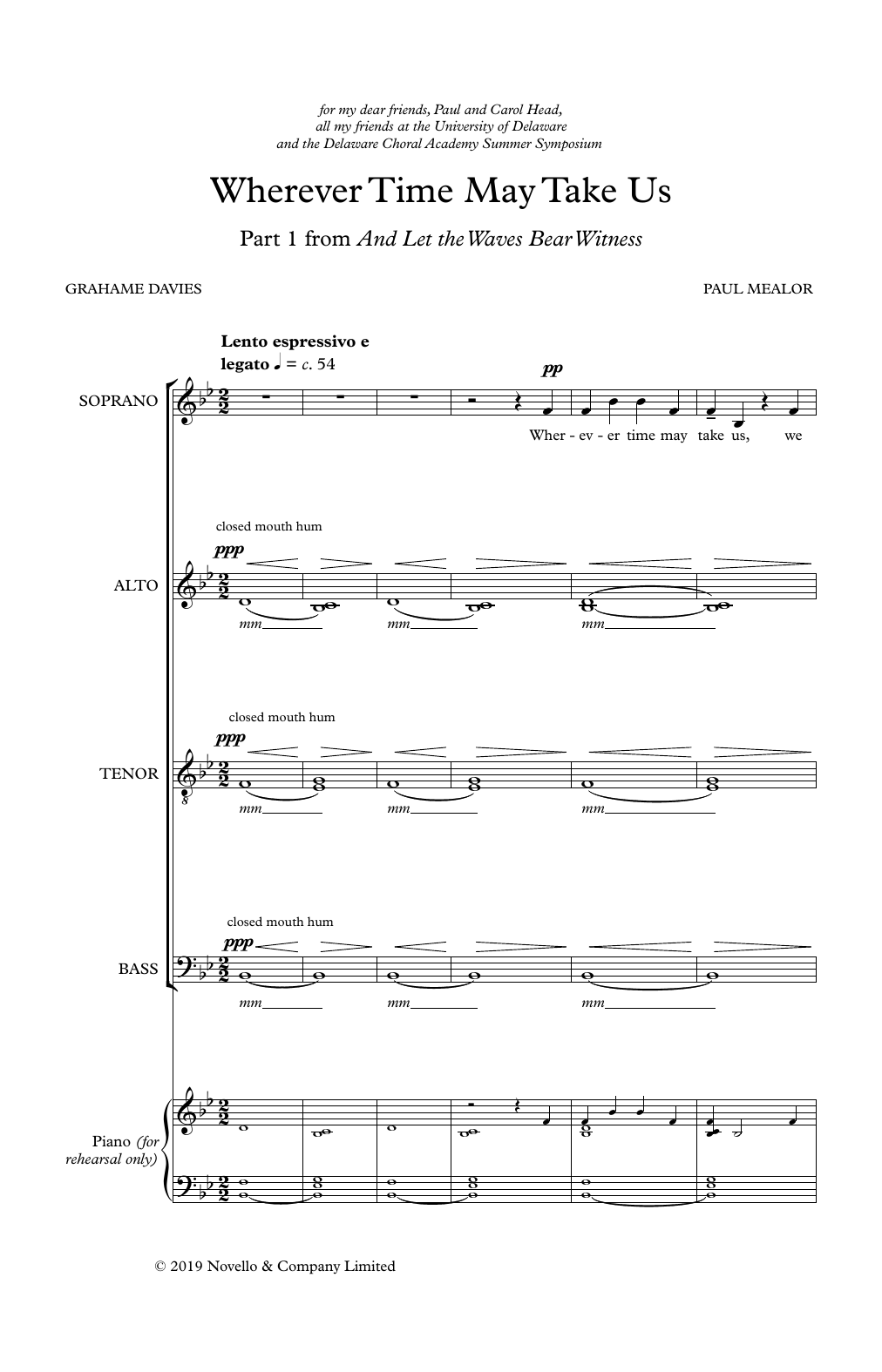 Learn to play Paul Mealor Wherever Time May Take Us sheet music for SATB Choir in minutes. Price: 3.9900$ Paul Mealor Wherever Time May Take Us sheet music notes and chords arranged for SATB Choir