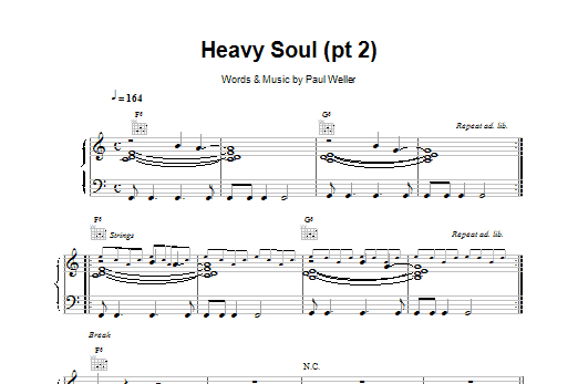 Paul Weller Heavy Soul (Pt 2) sheet music notes and chords. Download Printable PDF.