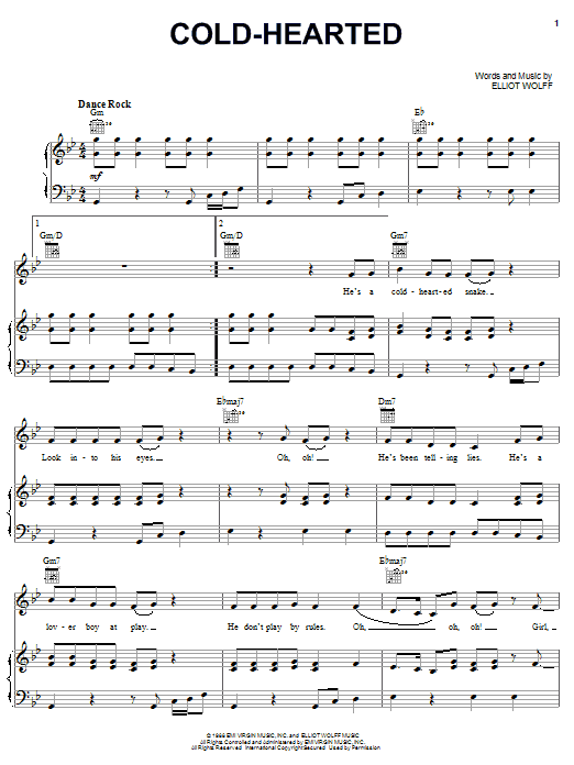 Learn to play Paula Abdul Cold-Hearted sheet music for Lead Sheet / Fake Book in minutes. Price: 5.9900$ Paula Abdul Cold-Hearted sheet music notes and chords arranged for Lead Sheet / Fake Book