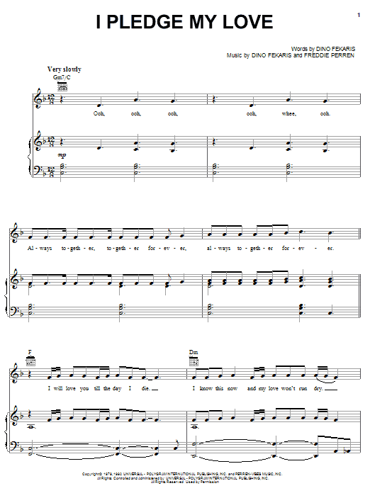 Learn to play Peaches & Herb I Pledge My Love sheet music for Pro Vocal in minutes. Price: 6.9900$ Peaches & Herb I Pledge My Love sheet music notes and chords arranged for Pro Vocal
