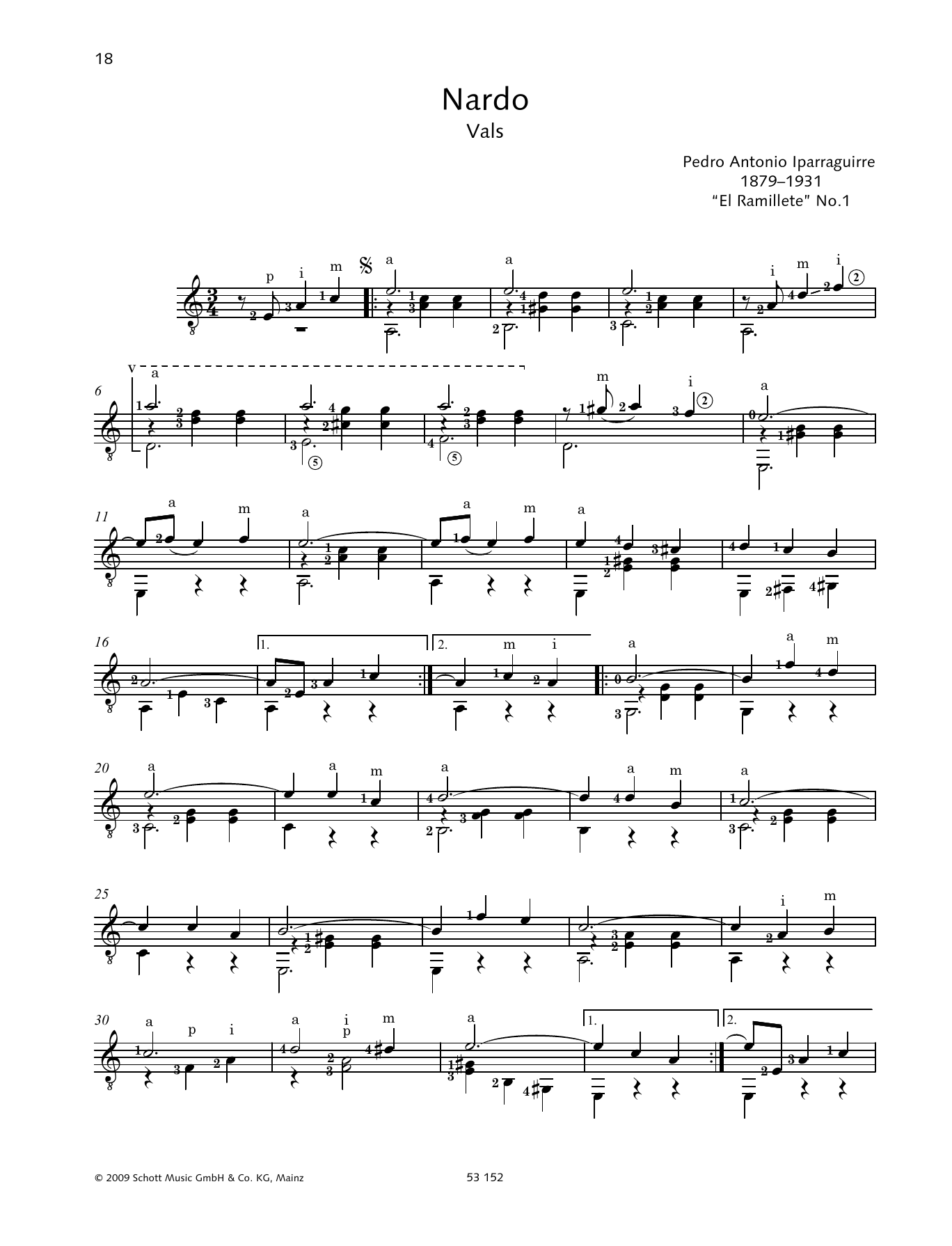 Pedro Antonio Iparraguirre Nardo sheet music notes and chords. Download Printable PDF.