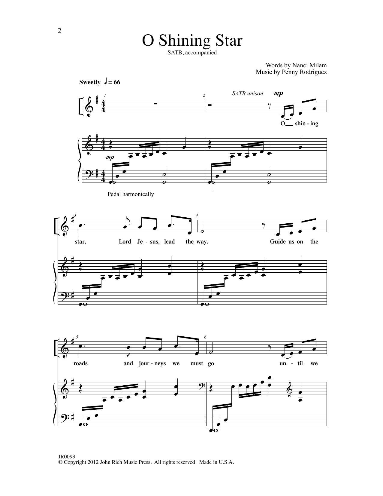 Penny Rodriguez O Shining Star sheet music notes and chords. Download Printable PDF.