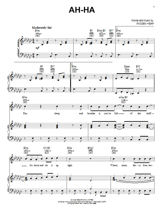 Pentatonix Ah-Ha sheet music notes and chords. Download Printable PDF.