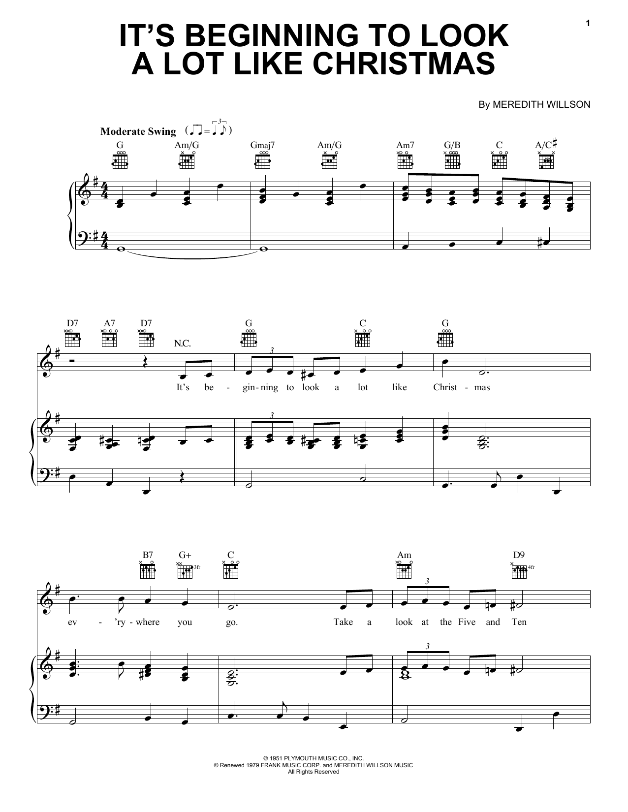 Pentatonix It's Beginning To Look Like Christmas sheet music notes and chords - Download Printable PDF and start playing in minutes.