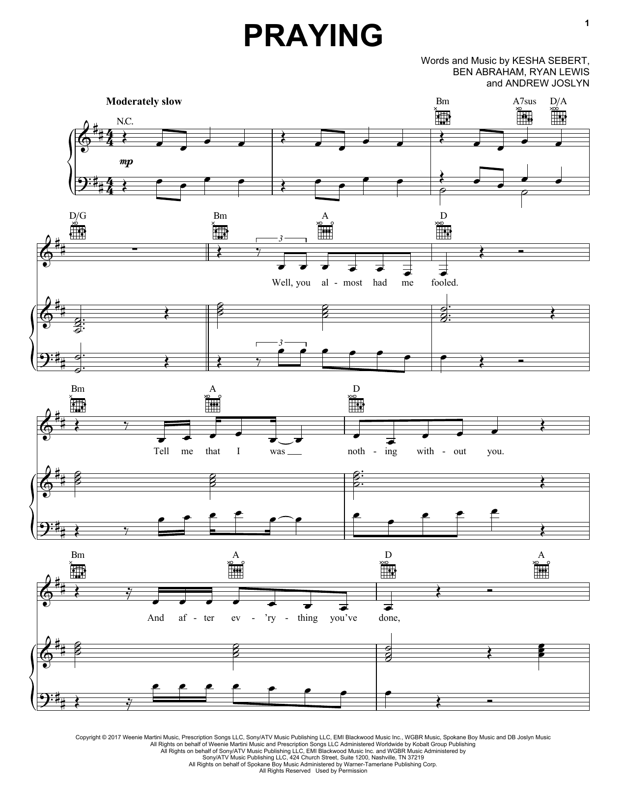 Pentatonix Praying sheet music notes and chords. Download Printable PDF.