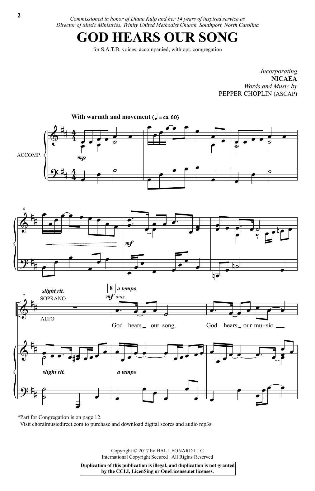 Learn to play Pepper Choplin God Hears Our Song sheet music for SATB Choir in minutes. Pepper Choplin God Hears Our Song sheet music notes and chords. Download Printable PDF.