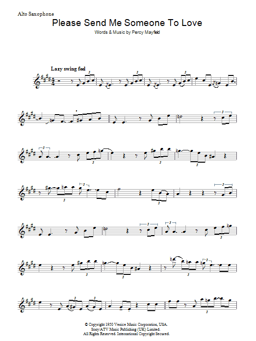Percy Mayfield Please Send Me Someone To Love sheet music notes and chords - Download Printable PDF and start playing in minutes.