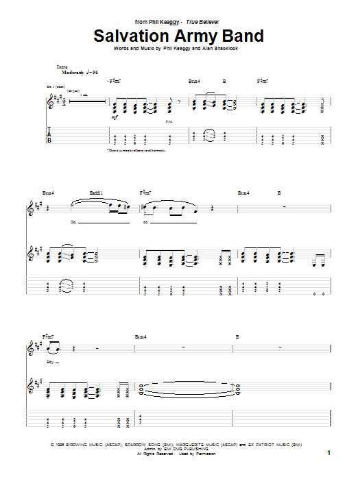 Phil Keaggy Salvation Army Band sheet music notes and chords. Download Printable PDF.