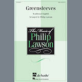 Download or print Philip Lawson Greensleeves Sheet Music Printable PDF 10-page score for Concert / arranged SAB Choir SKU: 175824