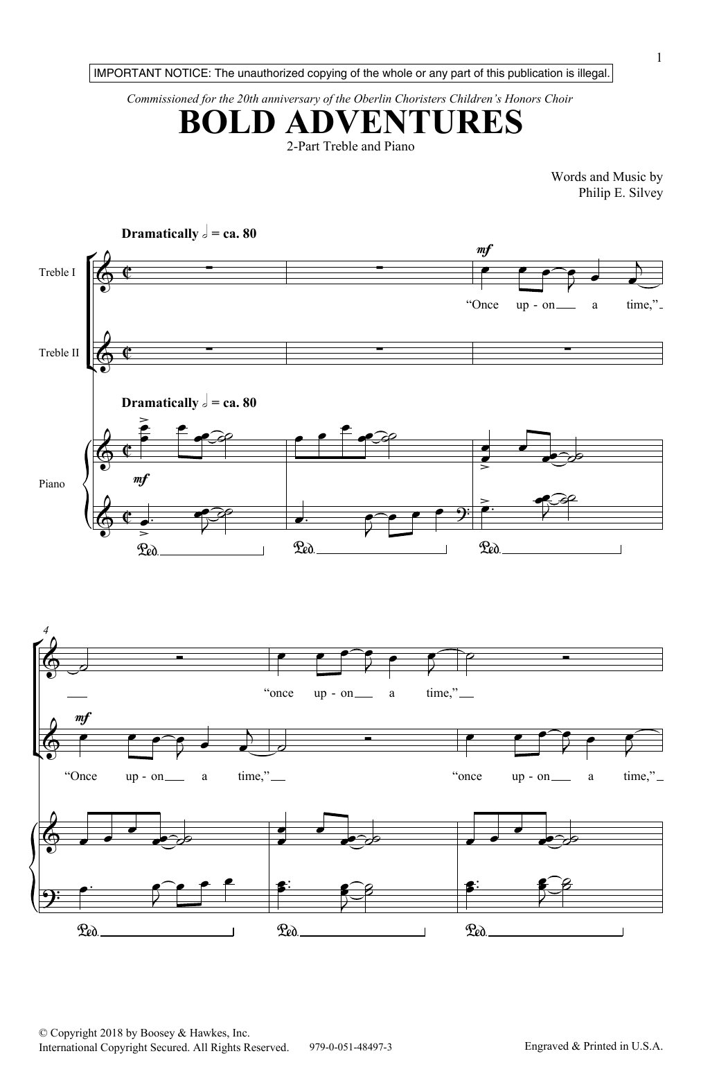 Philip E. Silvey Bold Adventures sheet music notes and chords. Download Printable PDF.