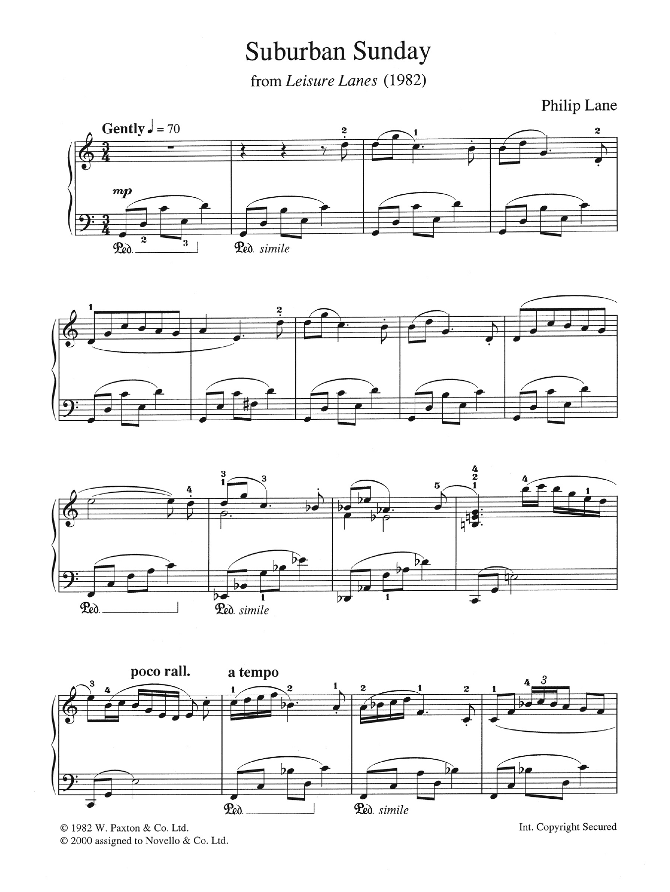 Learn to play Philip Lane Suburban Sunday (from Philip Lane Suburban Sunday (from