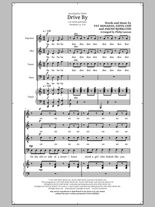 Train Drive By (arr. Philip Lawson) sheet music notes and chords. Download Printable PDF.