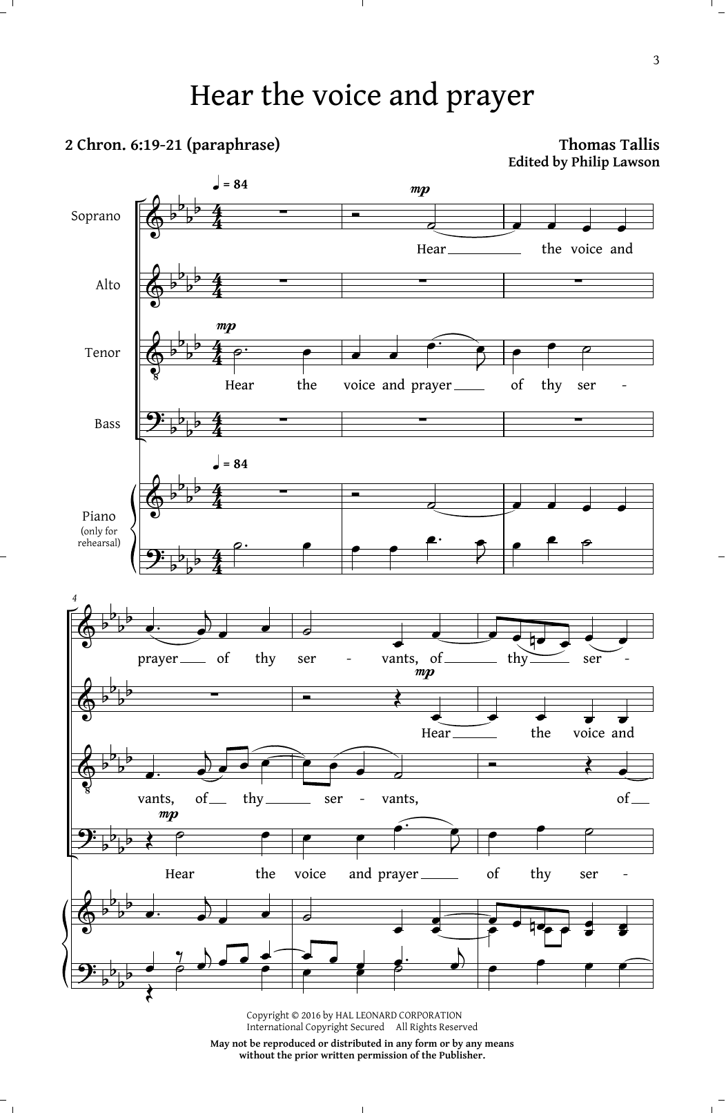 Philip Lawson Prayers And Partsongs sheet music notes and chords. Download Printable PDF.