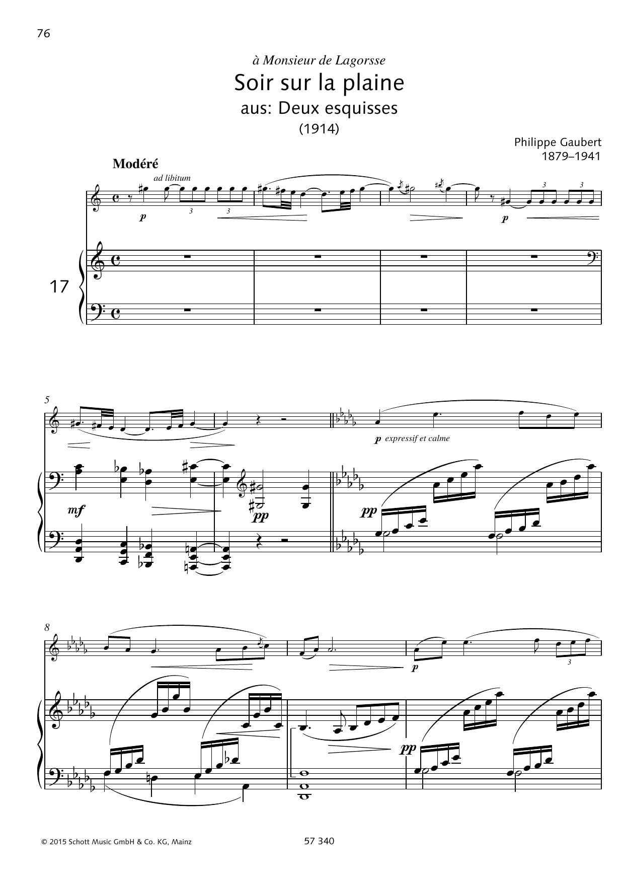 Learn to play Philippe Gaubert Soir sur la plaine sheet music for Woodwind Solo in minutes. Price: 4.4900$ Philippe Gaubert Soir sur la plaine sheet music notes and chords arranged for Woodwind Solo