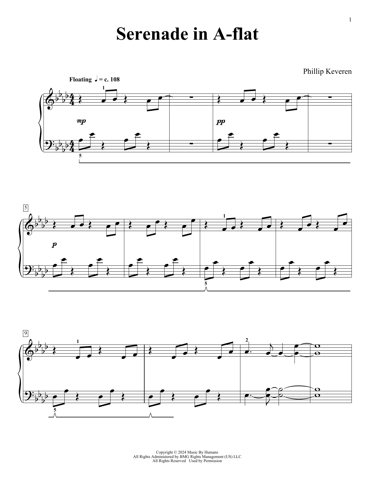 Learn to play Phillip Keveren Serenade In A-flat (From The Very Beginning) sheet music for Piano Solo in minutes. Price: 7.8900$ Phillip Keveren Serenade In A-flat (From The Very Beginning) sheet music notes and chords arranged for Piano Solo