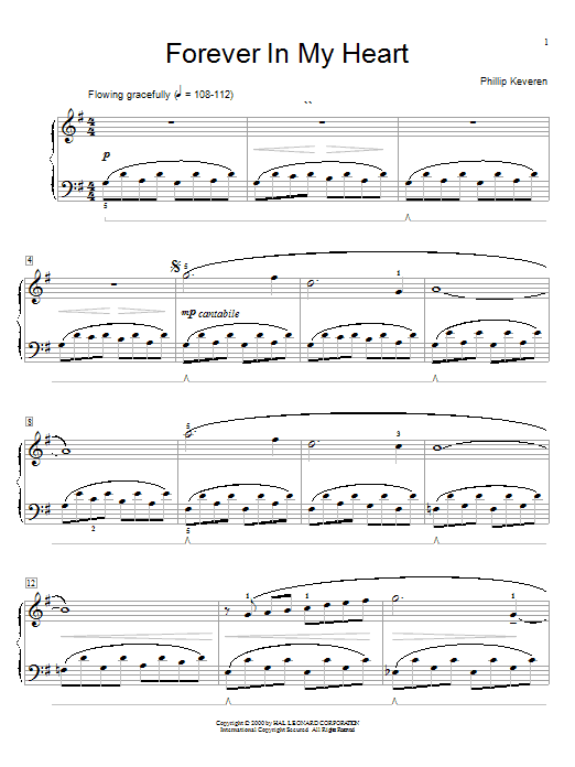 Learn to play Phillip Keveren Forever In My Heart sheet music for Educational Piano in minutes. Price: 6.9900$ Phillip Keveren Forever In My Heart sheet music notes and chords arranged for Educational Piano