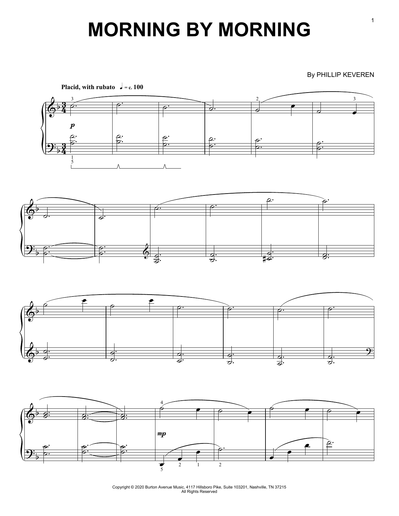 Learn to play Phillip Keveren Morning By Morning sheet music for Piano Solo in minutes. Price: 7.8900$ Phillip Keveren Morning By Morning sheet music notes and chords arranged for Piano Solo