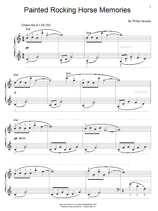 Learn to play Phillip Keveren Painted Rocking-Horse Memories sheet music for Educational Piano in minutes. Price: 6.9900$ Phillip Keveren Painted Rocking-Horse Memories sheet music notes and chords arranged for Educational Piano