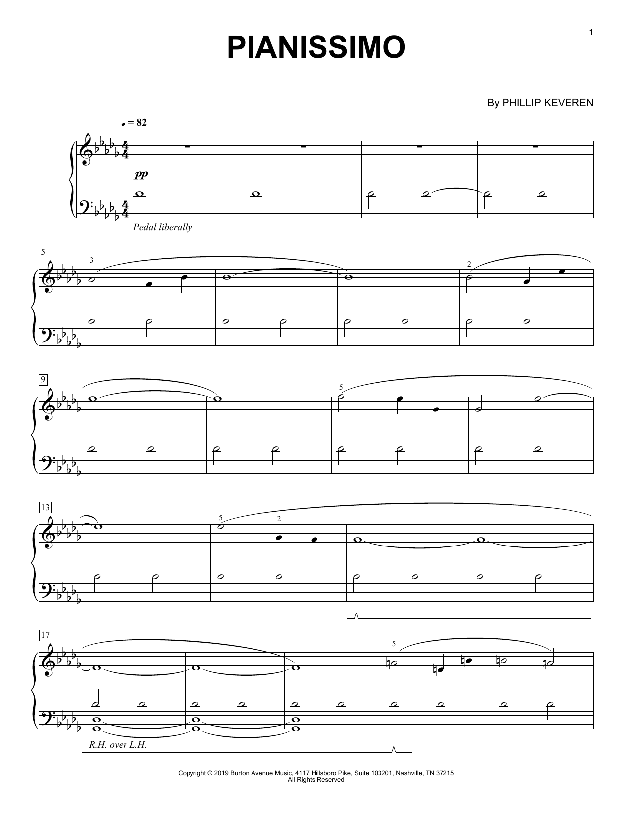 Phillip Keveren Pianissimo sheet music notes and chords. Download Printable PDF.