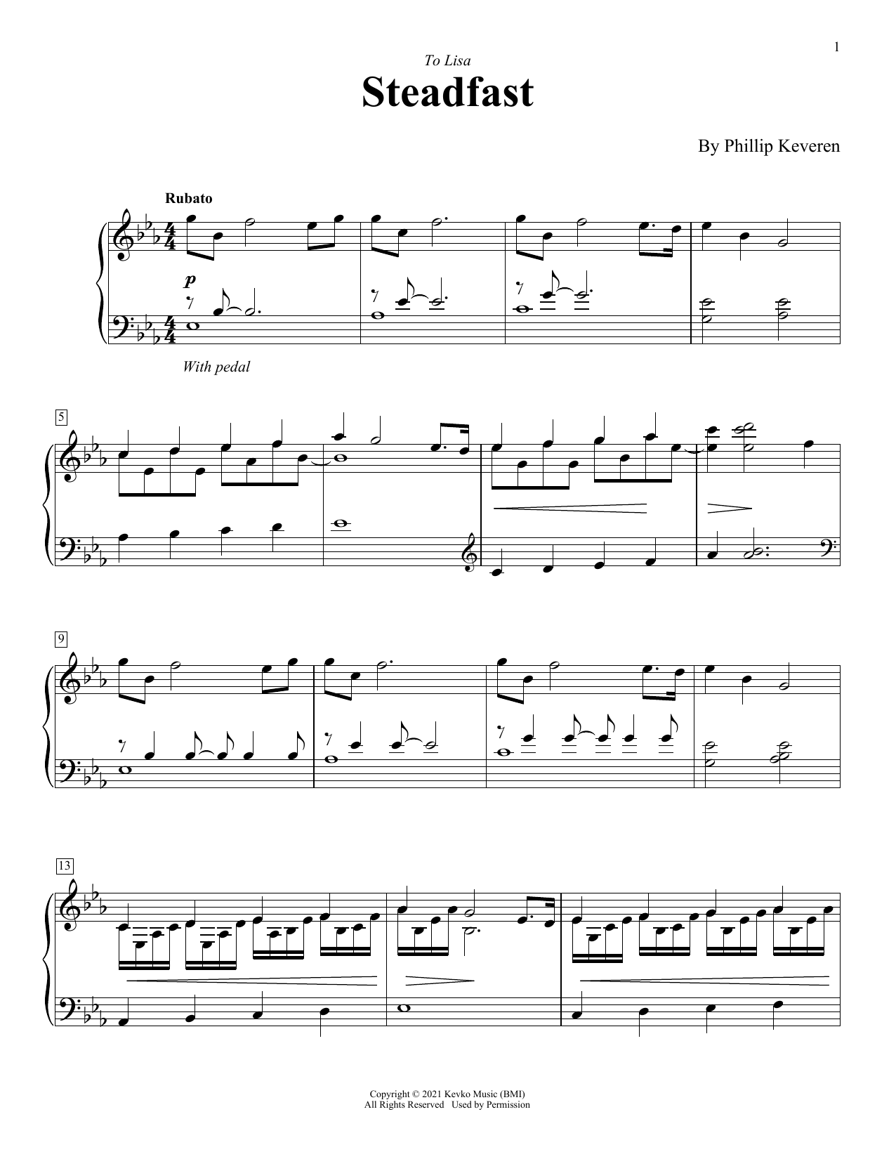 Phillip Keveren Steadfast sheet music notes and chords. Download Printable PDF.