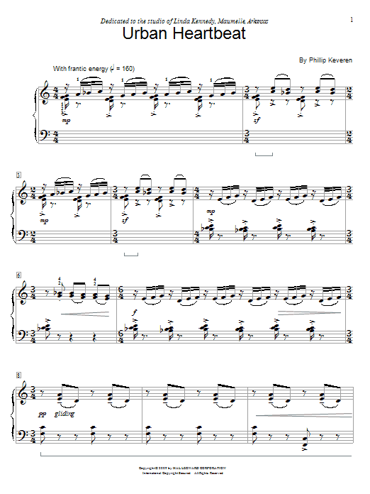 Phillip Keveren Urban Heartbeat sheet music notes and chords. Download Printable PDF.