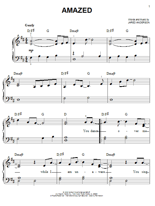 Phillips, Craig & Dean Amazed sheet music notes and chords. Download Printable PDF.
