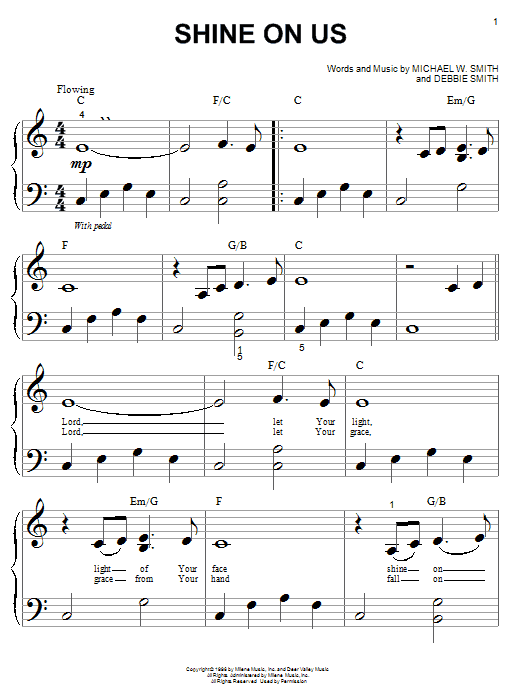 Learn to play Phillips, Craig & Dean Shine On Us sheet music for Piano Solo in minutes. Phillips, Craig & Dean Shine On Us sheet music notes and chords. Download Printable PDF.