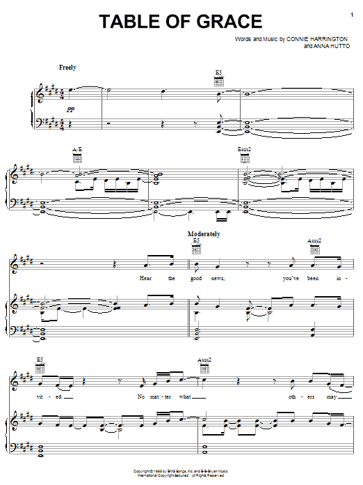 Learn to play Phillips, Craig & Dean Table Of Grace sheet music for Piano, Vocal & Guitar (Right-Hand Melody) in minutes. Phillips, Craig & Dean Table Of Grace sheet music notes and chords