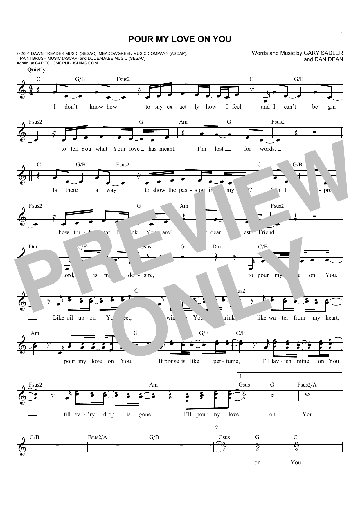 Learn to play Phillips, Craig and Dean Pour My Love On You sheet music for Lead Sheet / Fake Book in minutes. Price: 5.9900$ Phillips, Craig and Dean Pour My Love On You sheet music notes and chords arranged for Lead Sheet / Fake Book