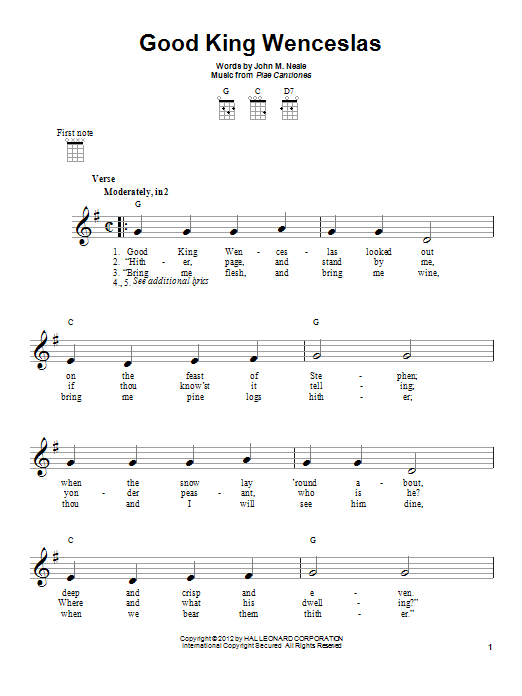 Piae Cantiones Good King Wenceslas sheet music notes and chords. Download Printable PDF.