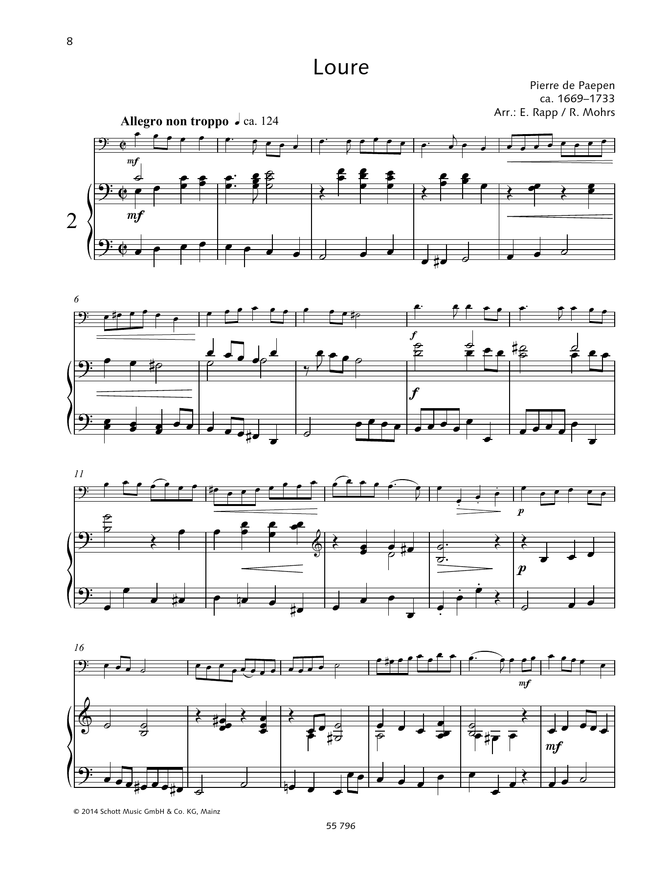 Pierre de Paepen Loure sheet music notes and chords. Download Printable PDF.