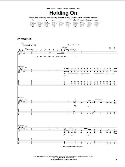 Pillar Holding On sheet music notes and chords. Download Printable PDF.