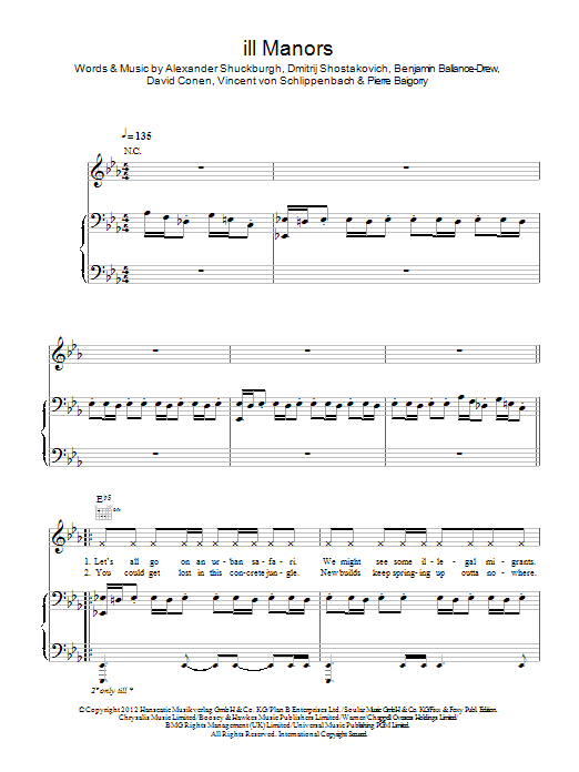 Plan B ill Manors sheet music notes and chords. Download Printable PDF.