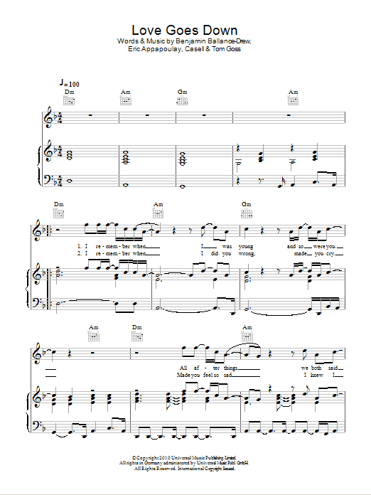 Plan B Love Goes Down sheet music notes and chords. Download Printable PDF.