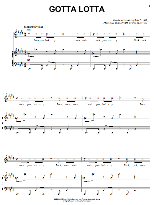 Prima J Gotta Lotta sheet music notes and chords. Download Printable PDF.