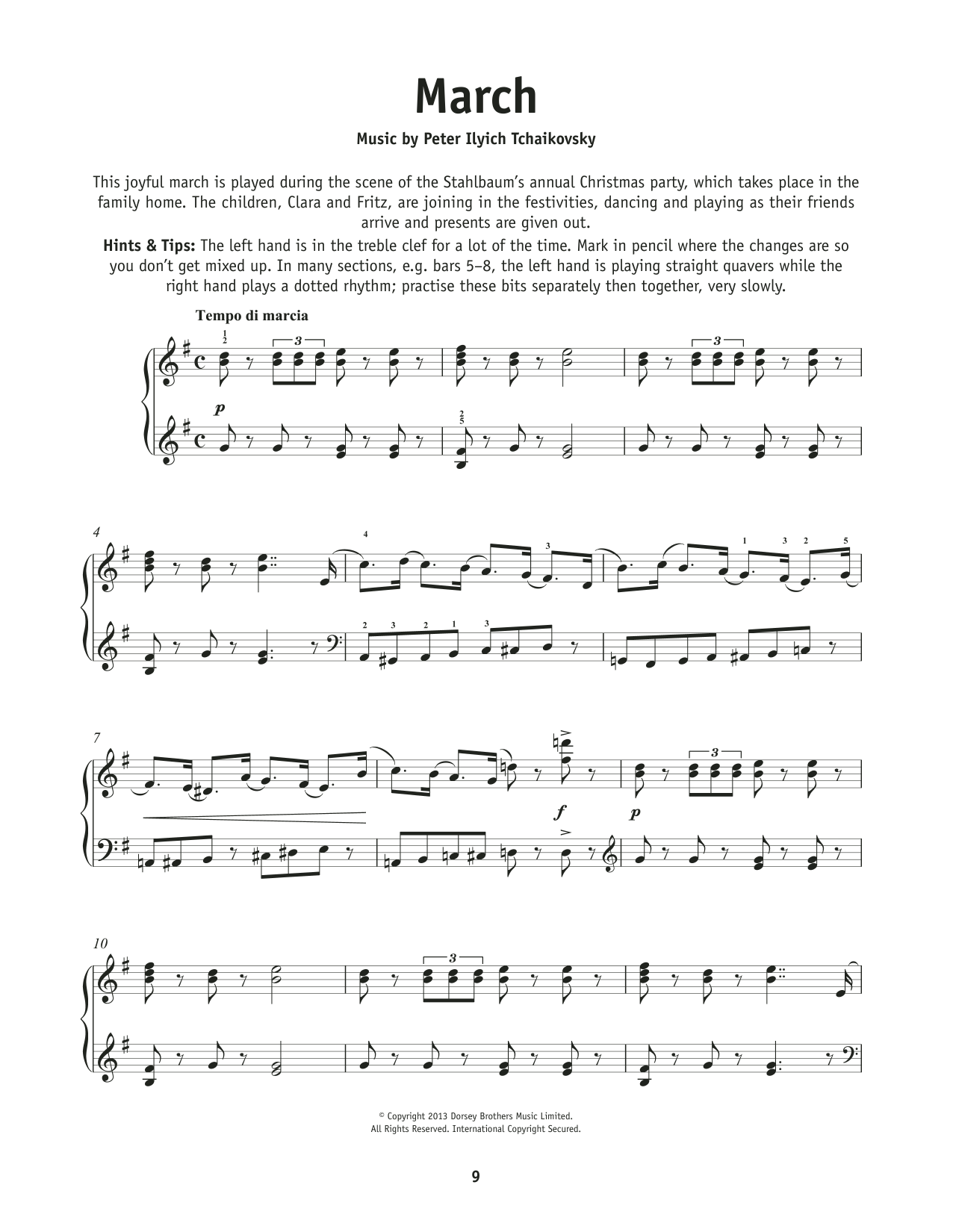 Pyotr Il'yich Tchaikovsky March, Op. 71a sheet music notes and chords. Download Printable PDF.