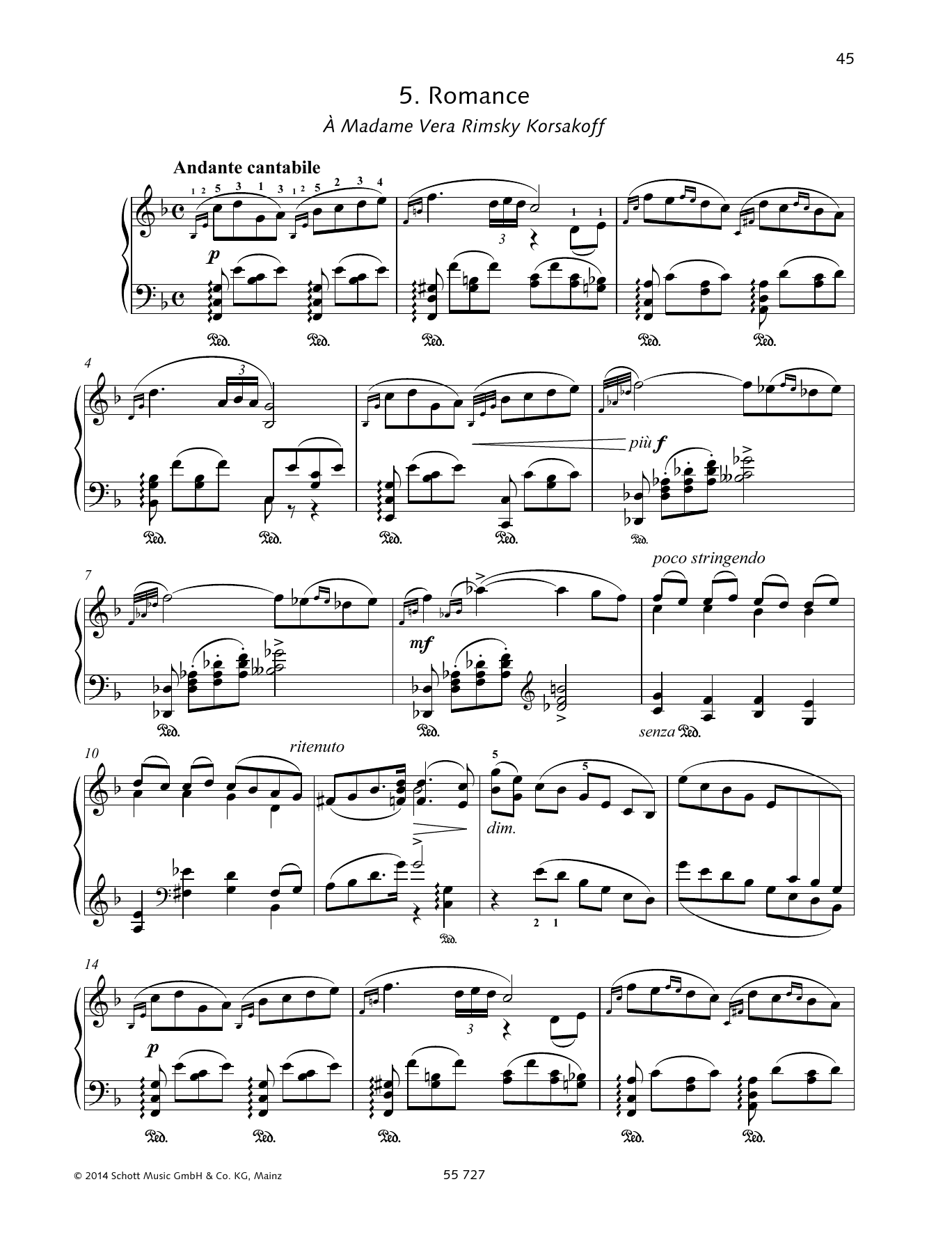 Pyotr Il'yich Tchaikovsky Romance sheet music notes and chords. Download Printable PDF.