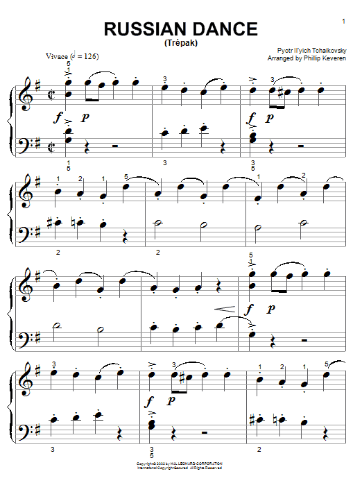 Learn to play Pyotr Ilyich Tchaikovsky Russian Dance ( Pyotr Ilyich Tchaikovsky Russian Dance (