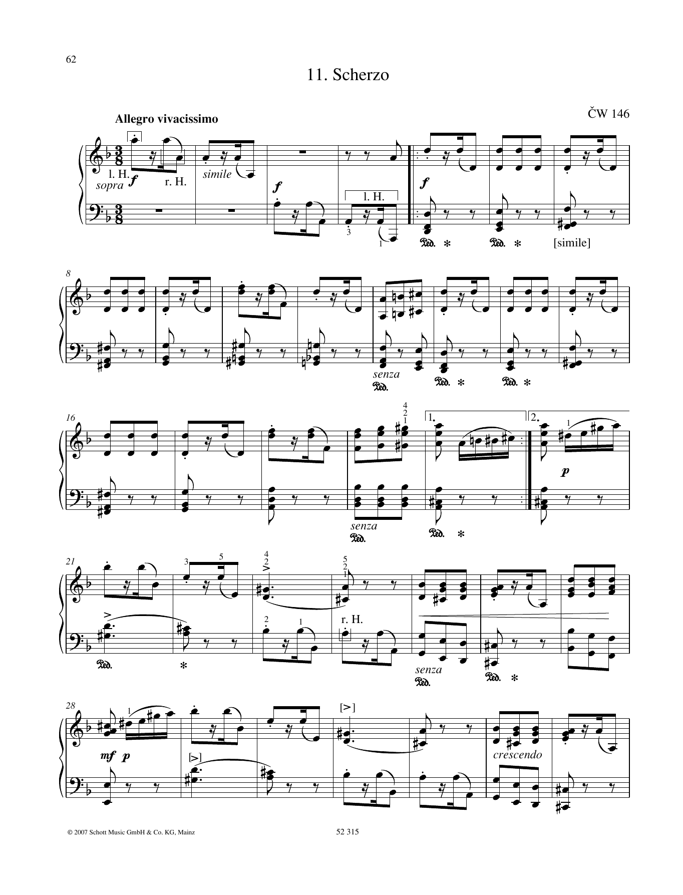 Pyotr Il'yich Tchaikovsky Scherzo sheet music notes and chords. Download Printable PDF.