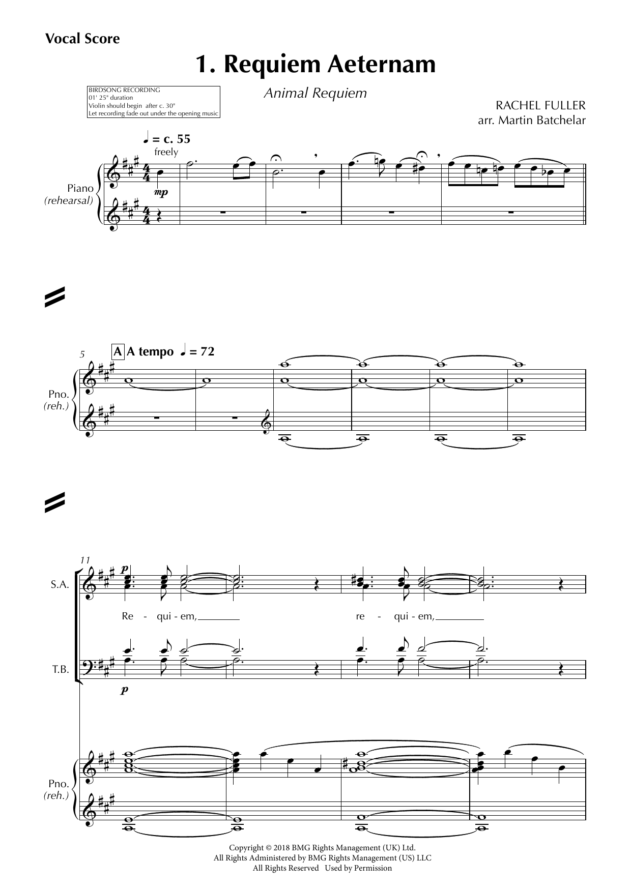 Rachel Fuller Animal Requiem sheet music notes and chords. Download Printable PDF.