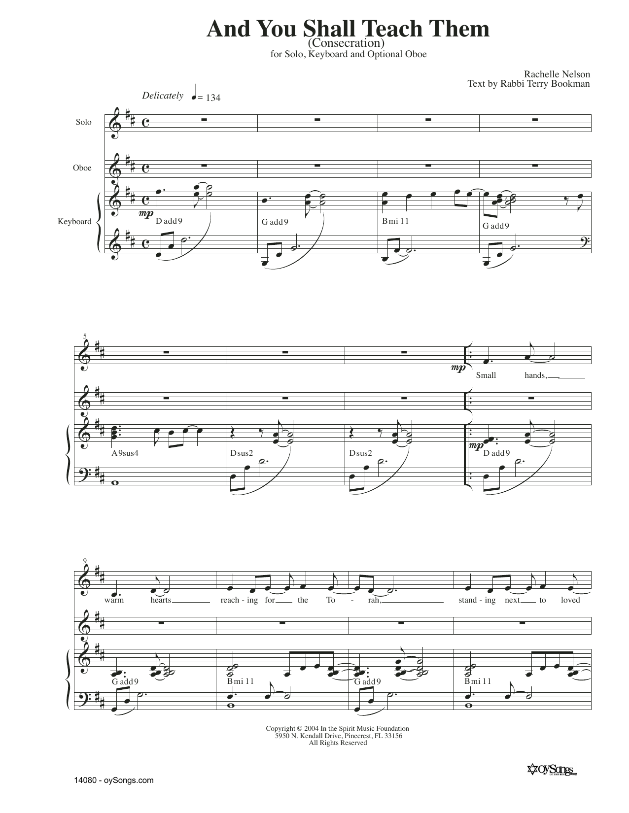 Learn to play Rachelle Nelson And You Shall Teach Them (opt. Oboe) sheet music for Piano & Vocal in minutes. Price: 6.9900$ Rachelle Nelson And You Shall Teach Them (opt. Oboe) sheet music notes and chords arranged for Piano & Vocal